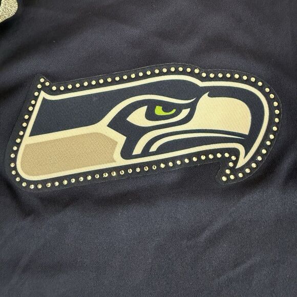 Seattle Seahawks Lace boxy Fanatics Jersey size Large Bling Logo Nfl sportswear - Picture 4 of 9